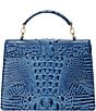 BRAHMIN Melbourne Collection Blue Serenade Hallie Satchel Bag, Color:Blue Serenade - Image 2