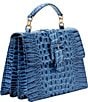 BRAHMIN Melbourne Collection Blue Serenade Hallie Satchel Bag, Color:Blue Serenade - Image 4