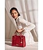 BRAHMIN Sriracha Melbourne Collection Cami Medium Satchel Bag, Color:Sriracha - Image 5