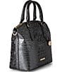 BRAHMIN Melbourne Collection Charcoal Duxbury Satchel Bag, Color:Charcoal - Image 4