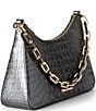 BRAHMIN Melbourne Collection Charcoal Mod Esme Shoulder Bag, Color:Charcoal - Image 4