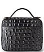 BRAHMIN Melbourne Collection Charcoal Tori Satchel Bag, Color:Charcoal - Image 2