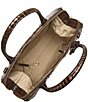 BRAHMIN Melbourne Collection Caroline Satchel Bag, Color:Chocolate - Image 3