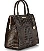 BRAHMIN Melbourne Collection Caroline Satchel Bag, Color:Chocolate - Image 4