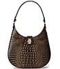 BRAHMIN Melbourne Collection Chocolate Fallon Hobo Shoulder Bag, Color:Chocolate - Image 1