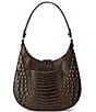 BRAHMIN Melbourne Collection Chocolate Fallon Hobo Shoulder Bag, Color:Chocolate - Image 2