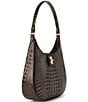 BRAHMIN Melbourne Collection Chocolate Fallon Hobo Shoulder Bag, Color:Chocolate - Image 4