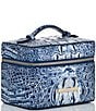 Color:Costal Blue - Image 4 - Melbourne Collection Coastal Blue Small Charmaine Travel Leather Makeup Bag
