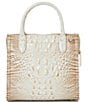 Color:Contour - Image 2 - Melbourne Collection Contour Small Caroline Crocodile Embossed Satchel Bag