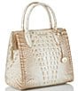 Color:Contour - Image 4 - Melbourne Collection Contour Small Caroline Crocodile Embossed Satchel Bag