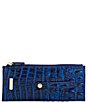 Color:Sapphire - Image 1 - Melbourne Collection Leather Crocodile-Embossed Wallet