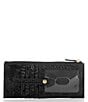 Color:Black - Image 2 - Melbourne Collection Leather Crocodile-Embossed Wallet