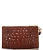 Color:Pecan - Image 3 - Melbourne Collection Crocodile-Embossed Daisy Wristlet