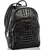 Color:Black - Image 4 - Melbourne Collection Dartmouth Crocodile-Embossed Backpack