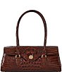 BRAHMIN Melbourne Collection Dayan Satchel Bag, Color:Pecan - Image 1