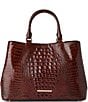 BRAHMIN Melbourne Collection Denise Satchel Bag, Color:Pecan - Image 1