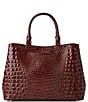 BRAHMIN Melbourne Collection Denise Satchel Bag, Color:Pecan - Image 2