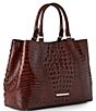 BRAHMIN Melbourne Collection Denise Satchel Bag, Color:Pecan - Image 4