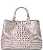BRAHMIN Melbourne Collection Denise Silk Mist Satchel Bag - Image 1