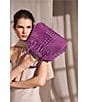 BRAHMIN Melbourne Collection Dewberry Rosetta Satchel Bag, Color:Dewberry - Image 5