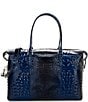 BRAHMIN Melbourne Collection Duxbury Crocodile-Embossed Weekender Bag, Color:Anchor - Image 2