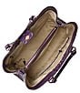 BRAHMIN Melbourne Collection Heroic Purple Denise Satchel Bag, Color:Heroic Purple - Image 3