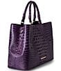 BRAHMIN Melbourne Collection Heroic Purple Denise Satchel Bag, Color:Heroic Purple - Image 4