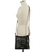 Color:Black - Image 4 - Melbourne Collection Katie Leather Crocodile-Embossed Crossbody Bag