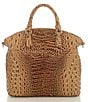 Color:Toasted Almond - Image 2 - Ombre Melbourne Collection Large Crocodile-Embossed Duxbury Satchel Bag