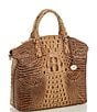 Color:Toasted Almond - Image 4 - Ombre Melbourne Collection Large Crocodile-Embossed Duxbury Satchel Bag
