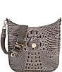 BRAHMIN Melbourne Collection Leia Charcoal Crossbody Bag, Color:Charcoal - Image 1