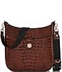 BRAHMIN Melbourne Collection Leia Crossbody Bag, Color:Pecan - Image 1