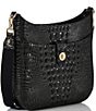 BRAHMIN Melbourne Collection Leia Crossbody Bag, Color:Black - Image 4