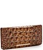 BRAHMIN Melbourne Collection Luggage Brown Ady Crocodile-Embossed Wallet, Color:Luggage Brown - Image 4