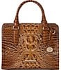 BRAHMIN Melbourne Collection Luggage Brown Cami Satchel Bag, Color:Luggage Brown - Image 1