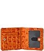 Color:Mandarin Orange - Image 3 - Melbourne Collection Mandarin Orange Jane Mini Bifold Snap Wallet