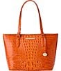 Color:Mandarin Orange - Image 1 - Melbourne Collection Mandarin Orange Medium Asher Tote Bag