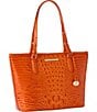 Color:Mandarin Orange - Image 4 - Melbourne Collection Mandarin Orange Medium Asher Tote Bag