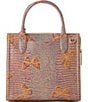 BRAHMIN Heatwave Collection Mandarin Orange Small Caroline Satchel Bag, Color:Mandarin Orange - Image 2