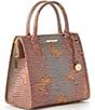 BRAHMIN Heatwave Collection Mandarin Orange Small Caroline Satchel Bag, Color:Mandarin Orange - Image 4