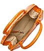 BRAHMIN Melbourne Collection Mango Orange Caroline Satchel Bag, Color:Mango Orange - Image 3