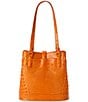 BRAHMIN Melbourne Collection Mango Orange Fiora Bucket Bag, Color:Mango Orange - Image 2