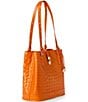 BRAHMIN Melbourne Collection Mango Orange Fiora Bucket Bag, Color:Mango Orange - Image 4
