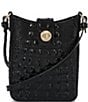 Color:Black - Image 1 - Melbourne Collection Marley Crocodile-Embossed Crossbody Bag