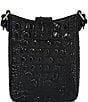 Color:Black - Image 2 - Melbourne Collection Marley Crocodile-Embossed Crossbody Bag