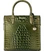 BRAHMIN Melbourne Collection Matcha Green Caroline Satchel Bag, Color:Matcha Green - Image 1