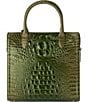 BRAHMIN Melbourne Collection Matcha Green Caroline Satchel Bag, Color:Matcha Green - Image 2