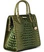 BRAHMIN Melbourne Collection Matcha Green Caroline Satchel Bag, Color:Matcha Green - Image 4