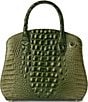 BRAHMIN Melbourne Collection Matcha Green Rosetta Satchel Bag, Color:Matcha Green - Image 2