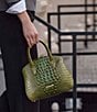 BRAHMIN Melbourne Collection Matcha Green Rosetta Satchel Bag, Color:Matcha Green - Image 5